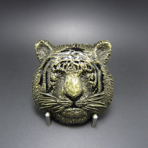 Bronze Tiger Head Belt Buckle