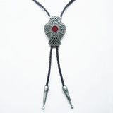 Celtic Red Iron Cross Bolo Tie