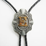 Initial Letter "E" Bolo Tie