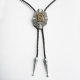 Initial Letter "E" Bolo Tie