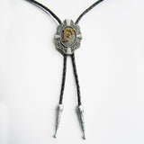 Initial Letter "F" Bolo Tie