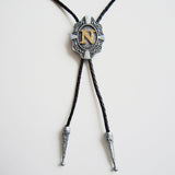 Initial Letter "N" Bolo Tie