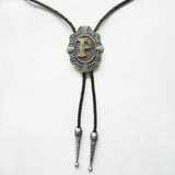 Initial Letter "P" Bolo Tie