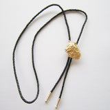 Gold Plated Wolf Bolo Tie