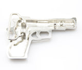 Chrome Hand Gun Belt Buckle