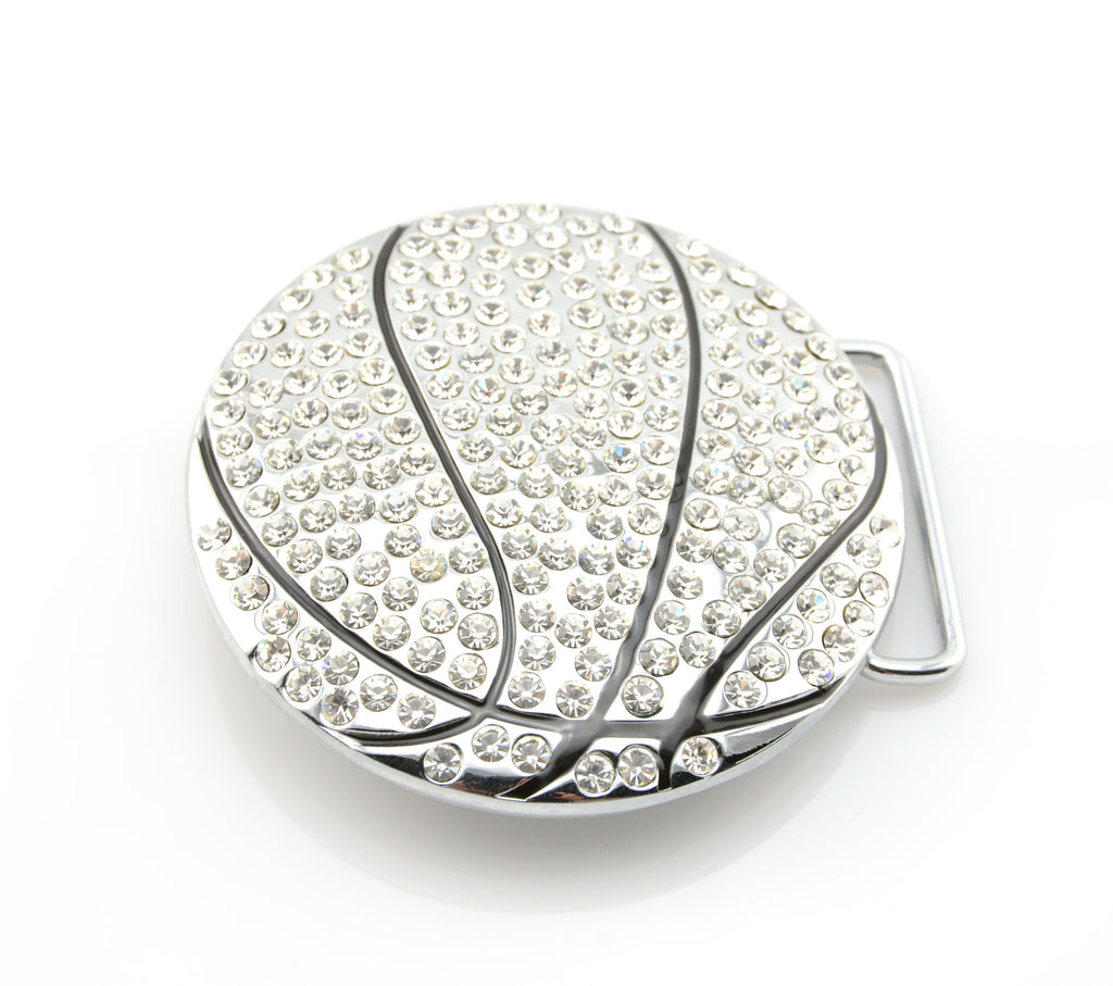 Basketball w/ CZ Rhinestones Belt Buckle