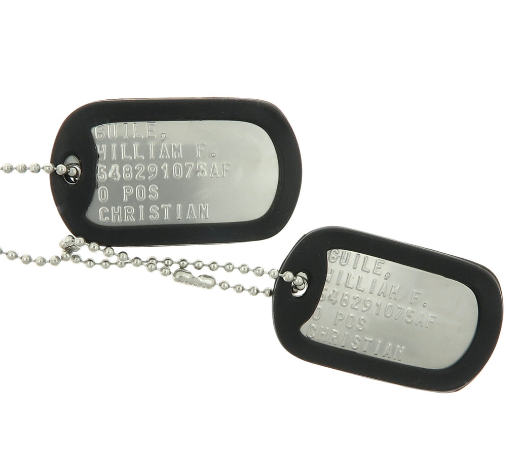 Copy of Street Fighter "GUILE" Stainless Steel Military Replica Dog Tag Set