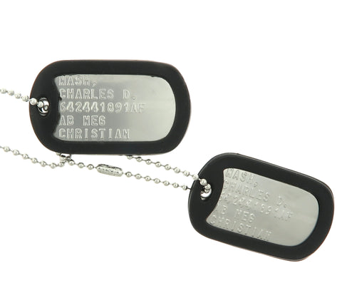 Street Fighter "NASH" Stainless Steel Military Replica Dog Tag Set