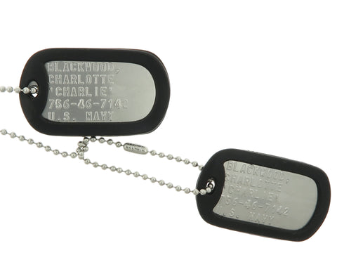 Top Gun Charlotte Blackwood "Charlie" Stainless Steel Military Replica Dog Tag Set