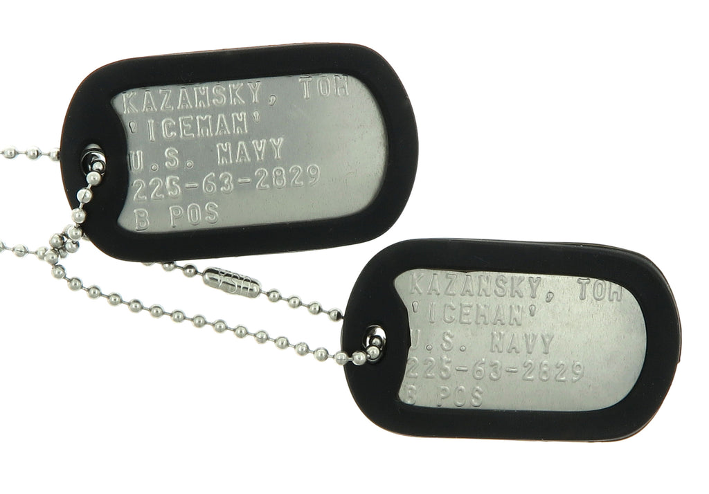 Short 4.5 Inch Military Dog Tag Chain