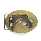 Bronze Western Horse Head Belt Buckle