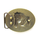 Bronze Western Horse Belt Buckle