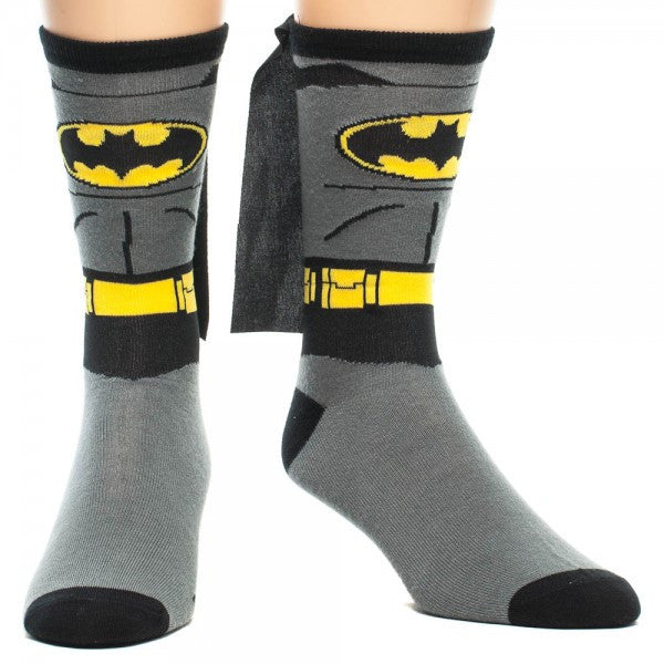 Batman 'Suit Up' Crew Sock with Cape