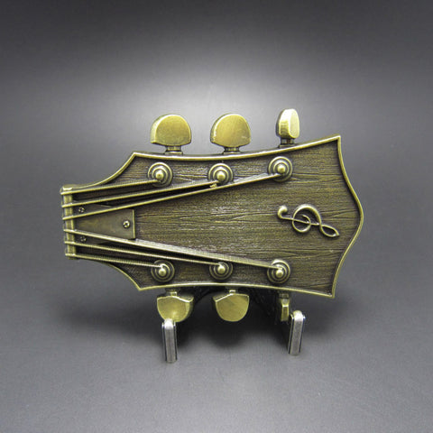 Bronze Guitar Head Belt Buckle