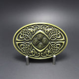 Bronze Celtic Knot Oval Belt Buckle