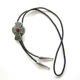 Celtic Red Iron Cross Bolo Tie