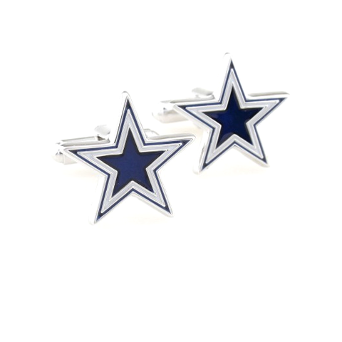 Cowboys Star Stainless Steel Cufflinks