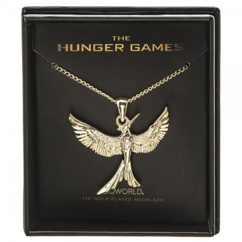 Hunger Games Mockingjay 14K Gold Plated Boxed Necklace
