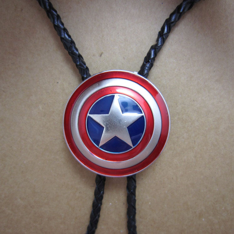 Captain Star Shield Bolo Tie