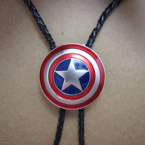 Captain Star Shield Bolo Tie