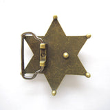 Bronze Sheriff Badge Belt Buckle