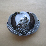 Howling Wolf Moon Belt Buckle
