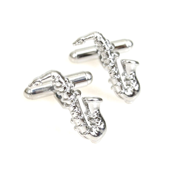 Saxophone Stainless Steel Cufflinks