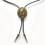 Bronze Howling Wolf Bolo Tie