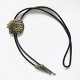 Bronze Native American Indian Chief Bolo Tie