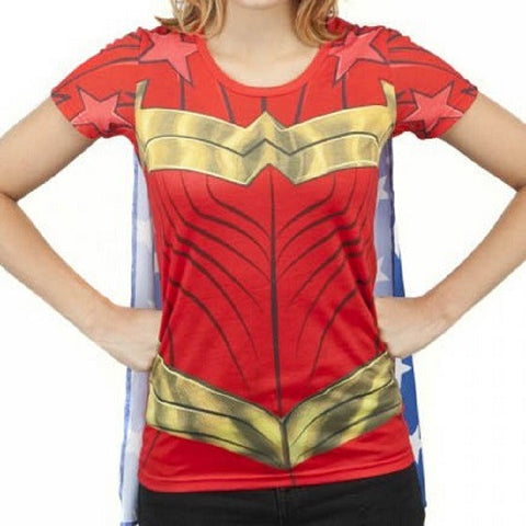 DC Comics Wonder Woman Sublimated Caped Tee