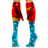 DC Comics Wonder Woman Knee High Shiny Cape Socks