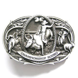 Championship Rodeo Bull Riding Belt Buckle