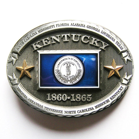 Kentucky State Flag Belt Buckle