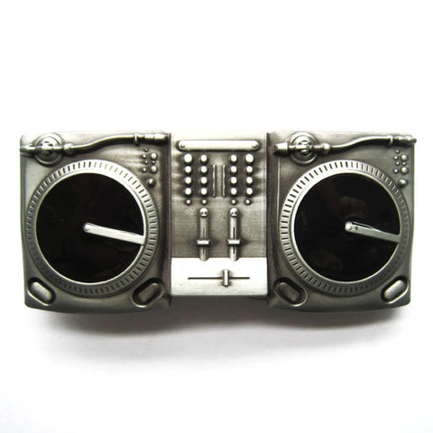 DJ Turntables Belt Buckle