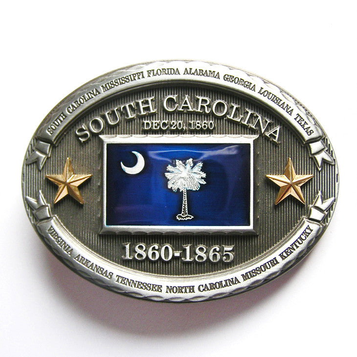 South Carolina State Flag Belt Buckle