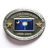 South Carolina State Flag Belt Buckle