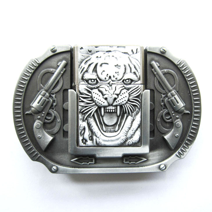 Tiger and Guns w/ Lighter Belt Buckle