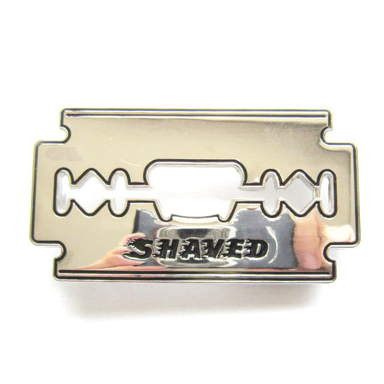 Shaved Razor Blade Bottle Opener Belt Buckle