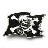 Pirate Skull Flag Belt Buckle