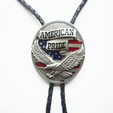 American Pride Eagle Head Bolo Tie