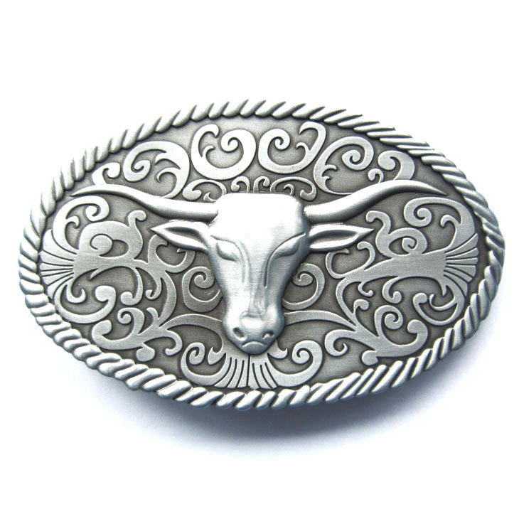 Texas Longhorn Bull Belt Buckle