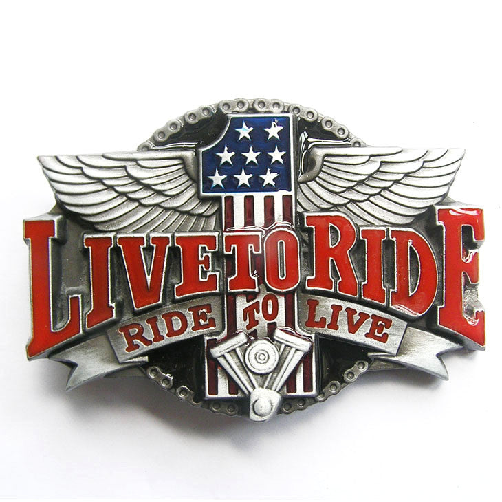 Live to Ride Ride to Live Belt Buckle