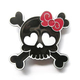 Black Skull Girl Belt Buckle