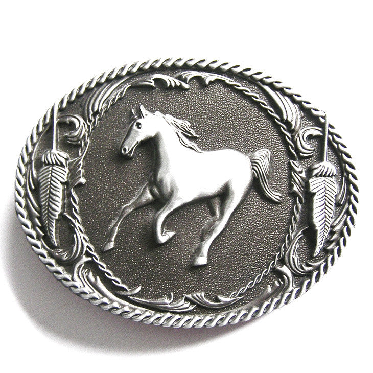 Horse Rodeo Western Belt Buckle