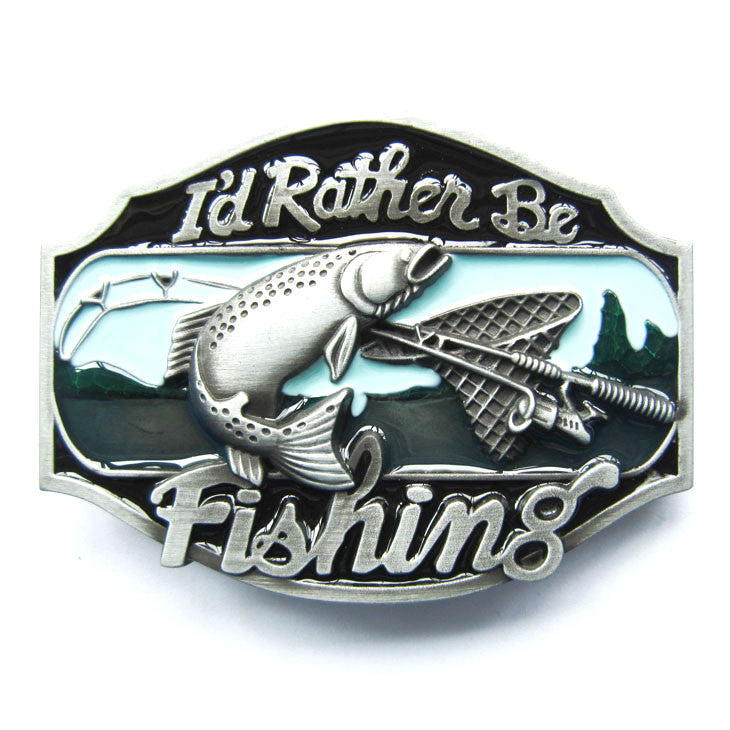 I'd Rather Be Fishing Belt Buckle – Yippo Accessories