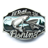 I'd Rather Be Fishing Belt Buckle