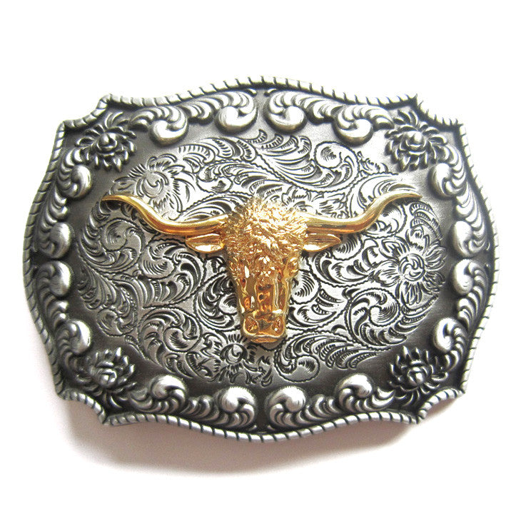 Western Bull Belt Buckle