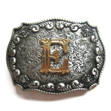 Initial "E" Letter Belt Buckle