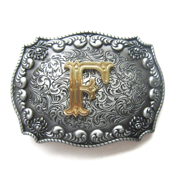 Initial "F" Letter Belt Buckle