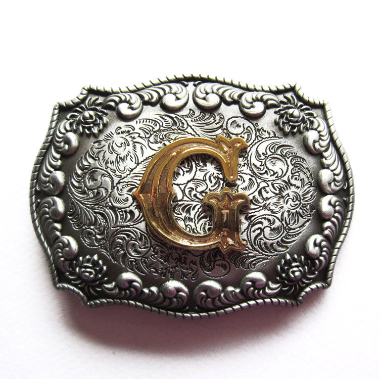 Initial "G" Letter Belt Buckle